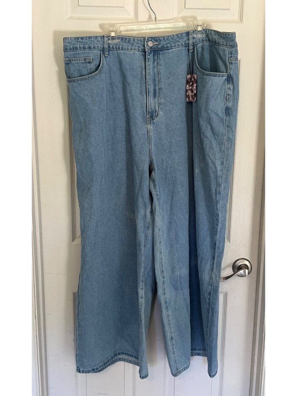 Cider Light Wash Denim Wide Leg High Rise Women's Jeans 3XL NWT